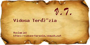 Vidosa Terézia névjegykártya
